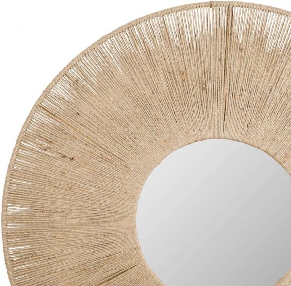 MIRROR ORO NATURAL D60CM JUTE+IRON+MDF+MIRROR