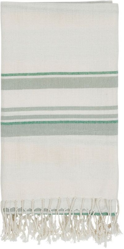 BEACH TOWEL RET-SUMMER CREAM+GREEN 188X108 COTTON