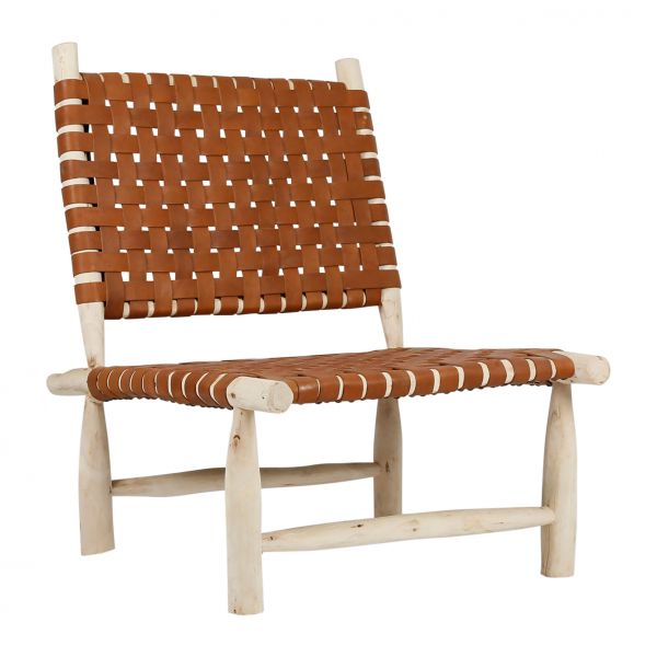 Кресло CUIR коричневый 60X65XH90CM эвкалипт, кожа, Cote Table
