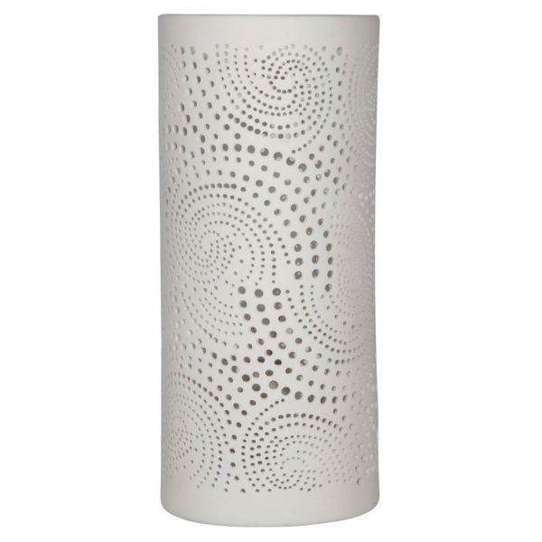 CASHMERE PORCELAIN CYLINDER TABLE LAMP SS